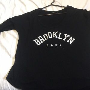 Black long sleeved shirt that says Brooklyn Babe